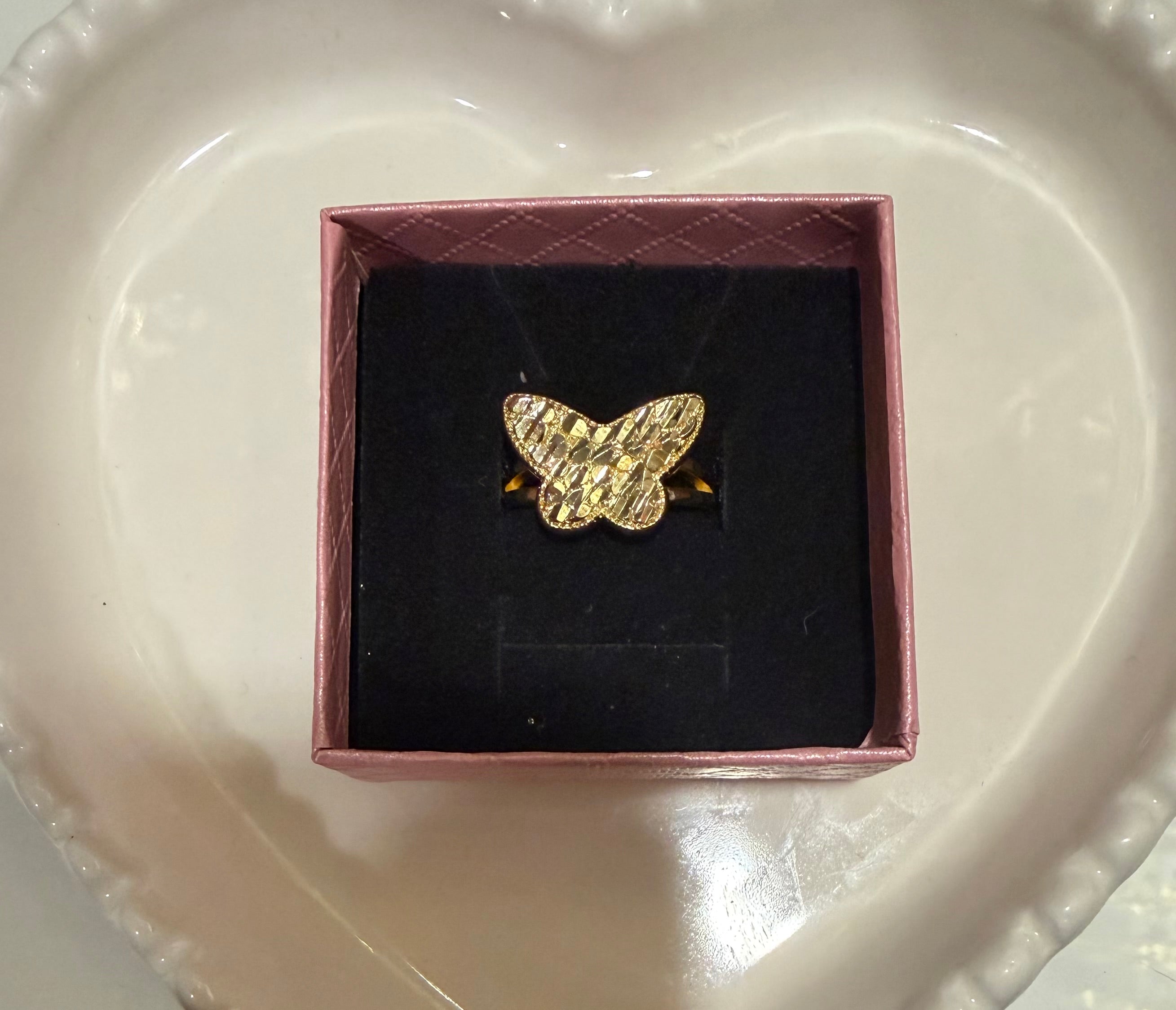 Butterfly nugget ring