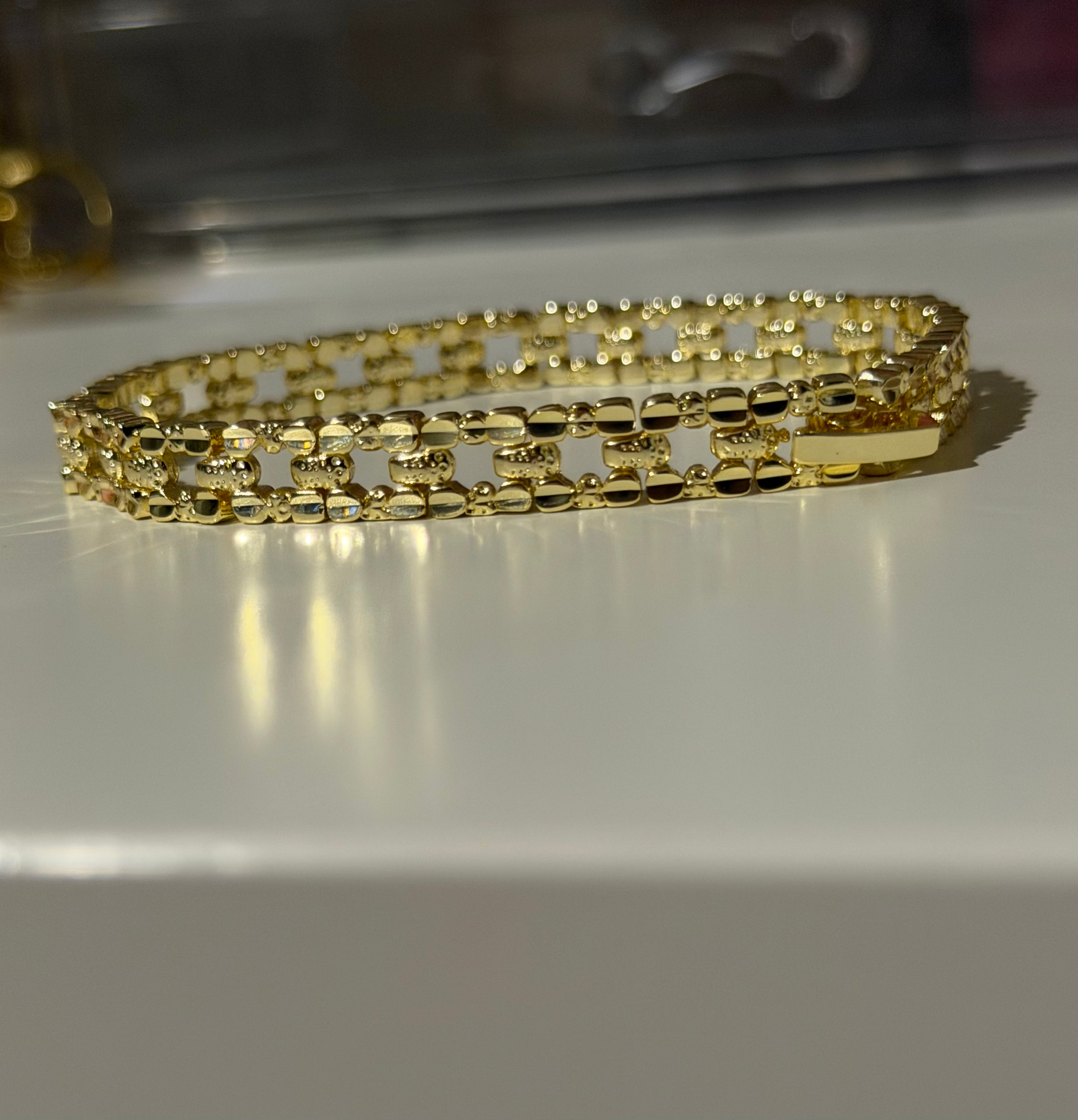 Men’s Cuban nugget bracelet